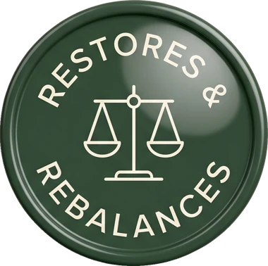 Restores and rebalances